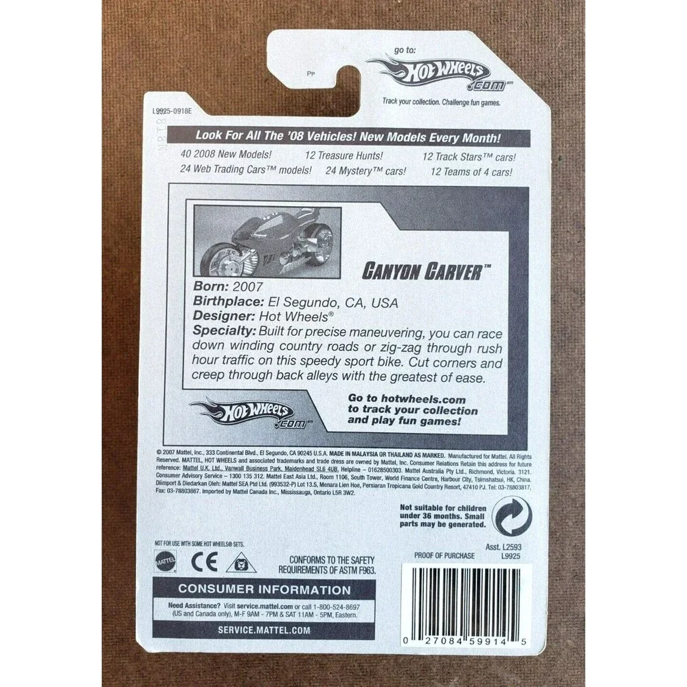 Hot Wheels CANYON CARVER Metalflake Gold #10/196 2008 New Models #10/40 1:64 NEW